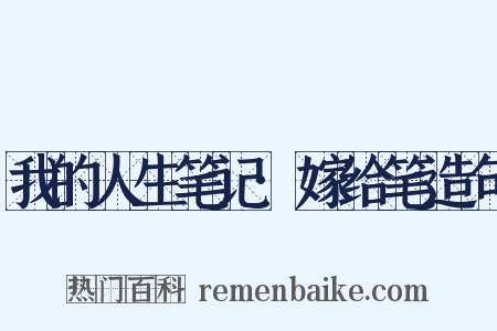 我的人生笔记·嫁给笔造句是什么意思的图片